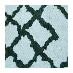 Jacquard Woven Cotton Cushion Cover – Geometric Trellis Pattern | 100% Cotton | Decorative Sofa & Bed Accent (18x18 Inch)