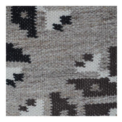Geometric Woven Cotton Cushion Cover | Tribal Pattern Decorative Pillow Cover | Neutral Boho Home Décor (18x18 Inch)