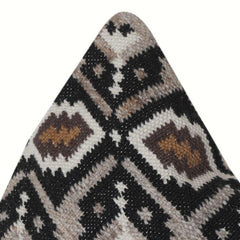 Geometric Woven Cotton Cushion Cover | Tribal Pattern Decorative Pillow Cover | Neutral Boho Home Décor (18x18 Inch)