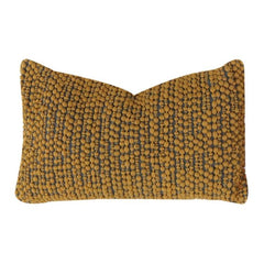 Handcrafted Wooden Bead Cotton Cushion Cover 35x50 cm | Textured Decorative Lumbar Pillow Cover | Boho Modern Accent