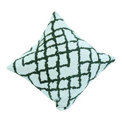 Jacquard Woven Cotton Cushion Cover – Geometric Trellis Pattern | 100% Cotton | Decorative Sofa & Bed Accent (18x18 Inch)
