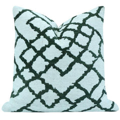 Jacquard Woven Cotton Cushion Cover – Geometric Trellis Pattern | 100% Cotton | Decorative Sofa & Bed Accent (18x18 Inch)