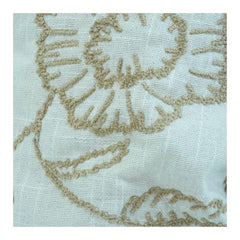 Bestickter Kissenbezug aus Baumwolle mit Quasten – florales Faden-Design | 35x50 cm rechteckiger dekorativer Kissenbezug