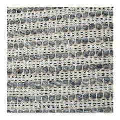Housse de coussin tissée main en laine 45x45 cm | Motif rayé texturé | Housse de coussin décorative neutre avec fermeture éclair dissimulée