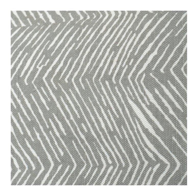 Hand Printed Cotton Cushion Cover – Grey Chevron Pattern | Modern Minimalist Decorative Pillow Cover | 18x18 Inch