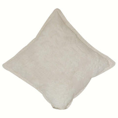 Ivory Textured Cotton Cushion Cover | Minimalist Solid Embbroidered Throw Pillow Cover | 18x18 Inch Neutral Home Décor