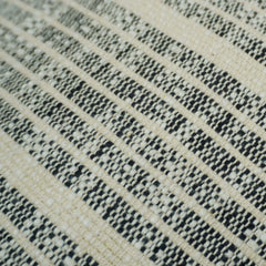 Handwoven Textured Stripe Cushion Cover – Ivory & Grey, 45 x 45 cm