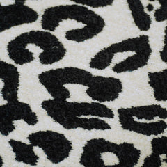 Black and white leopard print jacquard cushion cover 45x45 cm