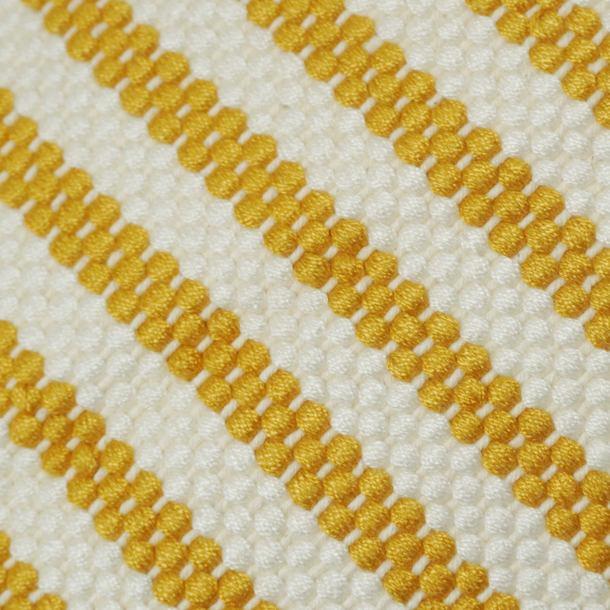 Handwoven Yellow & White Striped Cushion Cover – 45 x 45 cm