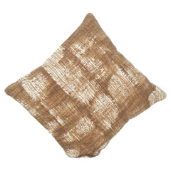 Handprinted Abstract Cotton Cushion Cover 45x45 cm | Earthy Textured Design | Modern Decorative Throw Pillow Cover