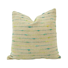Handmade Cotton Cushion Cover 45x45 cm | Textured Stripe Embroidered Throw Pillow Cover | Modern Boho Home Décor