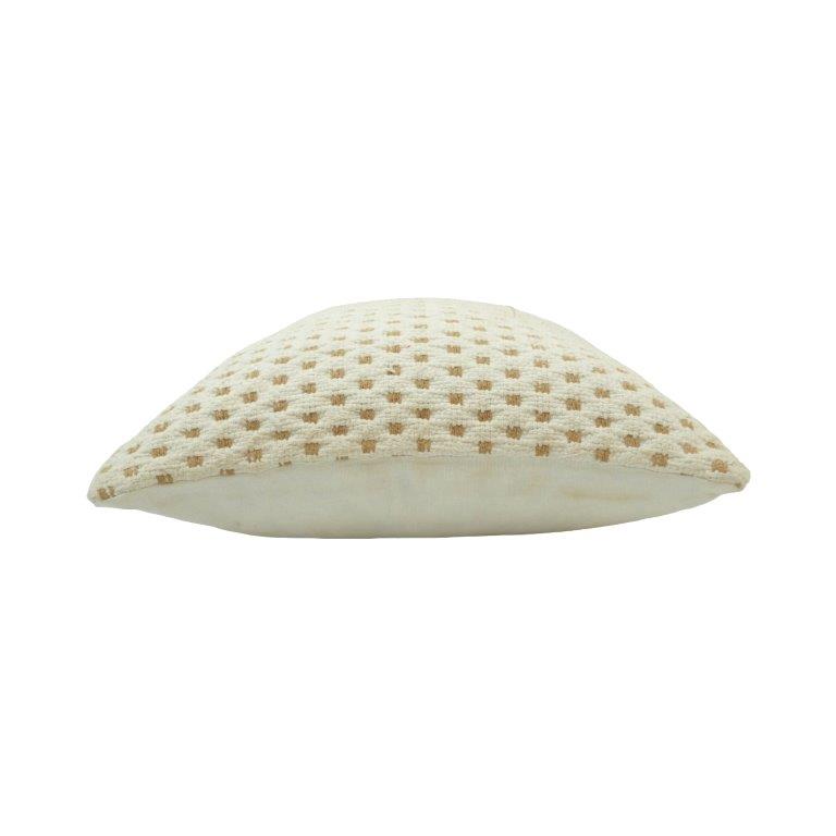 Handmade Cotton Textured Dot Cushion Cover – 45x45 cm | Neutral Woven Decorative Pillow Cover - Bulk manufacturer & supplier from Panipat, India