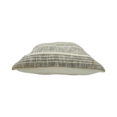Handwoven Striped Cotton Cushion Cover – 45x45 cm | Rustic Neutral Decorative Pillow Cover