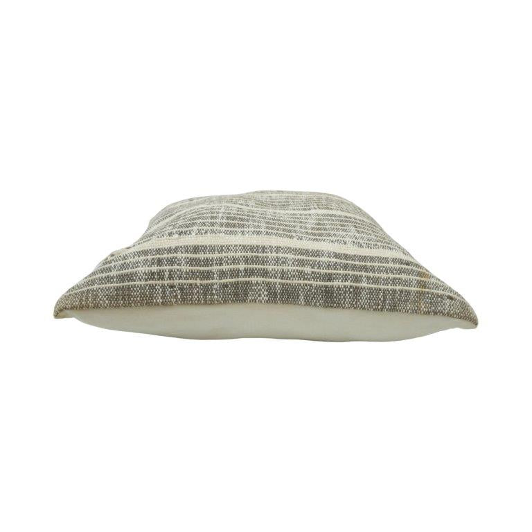 Handwoven Striped Cotton Cushion Cover – 45x45 cm | Rustic Neutral Decorative Pillow Cover