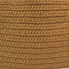 Handcrafted Crochet Cushion Cover – Mustard Beige Textured Cotton Pillow Cover | 45x45 cm