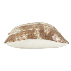 Handprinted Abstract Cotton Cushion Cover 45x45 cm | Earthy Textured Design | Modern Decorative Throw Pillow Cover