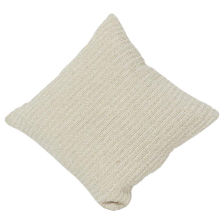 Minimalist Cotton Cushion Cover | Textured Solid Beige Throw Pillow Cover | Soft Breathable Home Decor Cushion | 18x18 Inch - Bulk manufacturer & supplier from Panipat, India