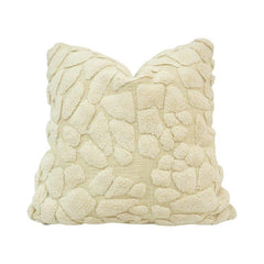 Ivory Tufted Cotton Cushion Cover | Textured Abstract Design | 45x45 cm