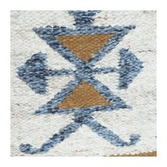 Handcrafted Hand Woven Cotton Cushion Cover – Geometric Tribal Pattern in Earthy Tones | 18x18 Inch Decorative Pillow Cover