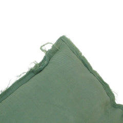 Olive Green Frayed Edge Cotton Cushion Cover | Rustic Textured Pillow Cover | 45x45 cm