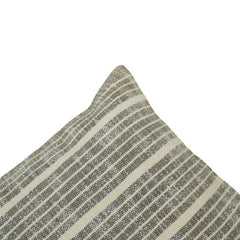 Handwoven Striped Cotton Cushion Cover – 45x45 cm | Rustic Neutral Decorative Pillow Cover