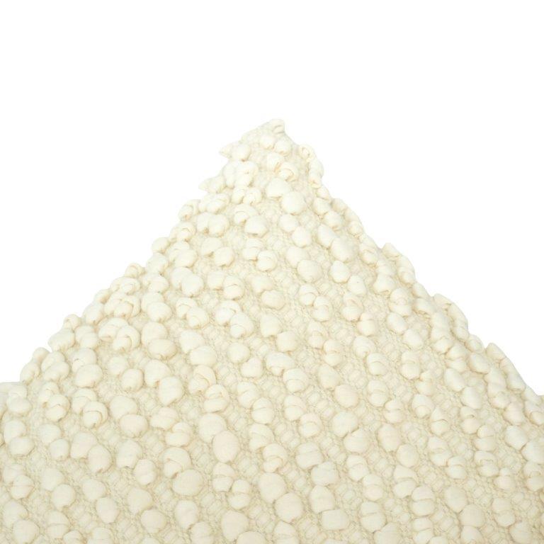 Handmade Cotton Bubble Texture Cushion Cover | Ivory Boho Throw Pillow Cover | 45x45 cm - Bulk manufacturer & supplier from Panipat, India