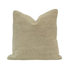 Handwoven Textured Cotton Cushion Cover – Beige | 45x45 cm Decorative Throw Pillow Cover