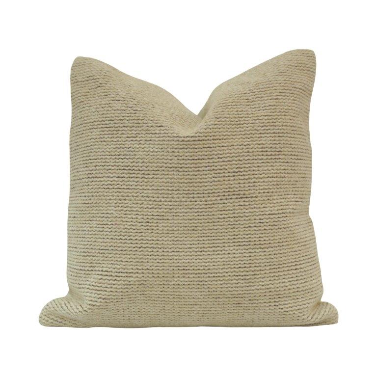Handwoven Textured Cotton Cushion Cover – Beige | 45x45 cm Decorative Throw Pillow Cover