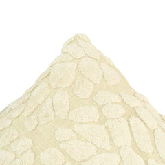 Ivory Tufted Cotton Cushion Cover | Textured Abstract Design | 45x45 cm