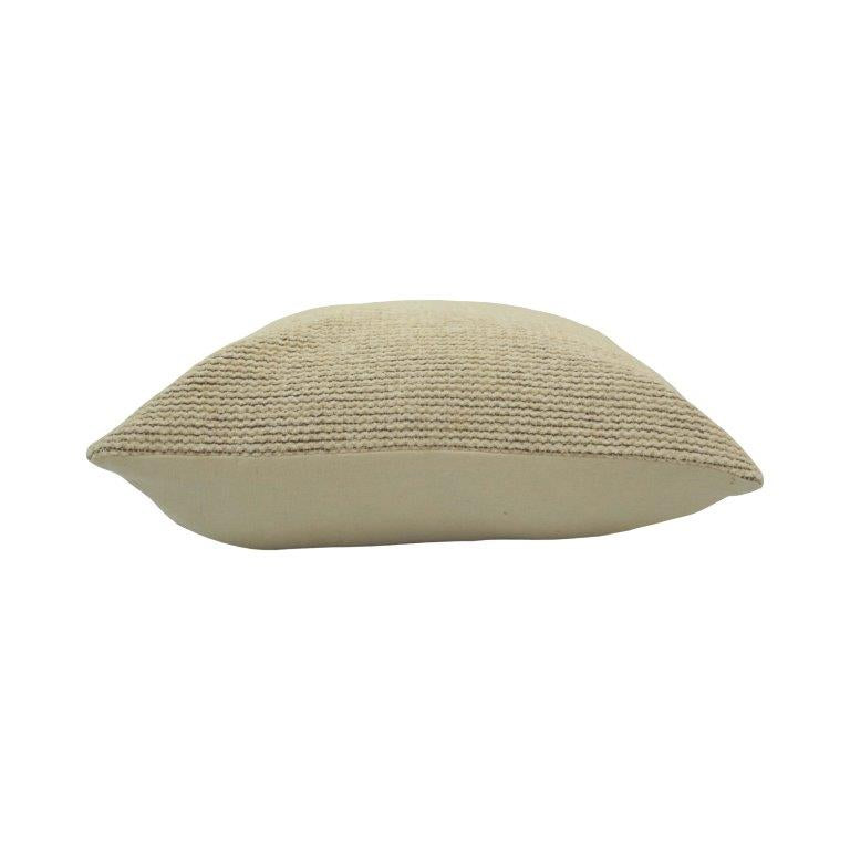 Handwoven Textured Cotton Cushion Cover – Beige | 45x45 cm Decorative Throw Pillow Cover - Bulk manufacturer & supplier from Panipat, India