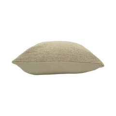 Handwoven Textured Cotton Cushion Cover – Beige | 45x45 cm Decorative Throw Pillow Cover