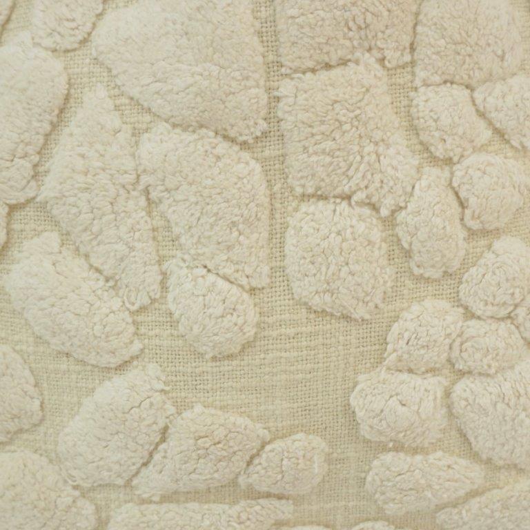 Ivory Tufted Cotton Cushion Cover | Textured Abstract Design | 45x45 cm - Bulk manufacturer & supplier from Panipat, India