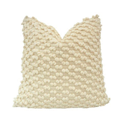 Handmade Cotton Bubble Texture Cushion Cover | Ivory Boho Throw Pillow Cover | 45x45 cm