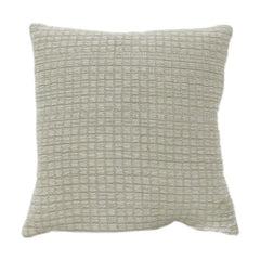 Textured Grid Cotton Cushion Cover 45x45 cm | Minimalist Woven Design | Neutral Decorative Pillow Cover
