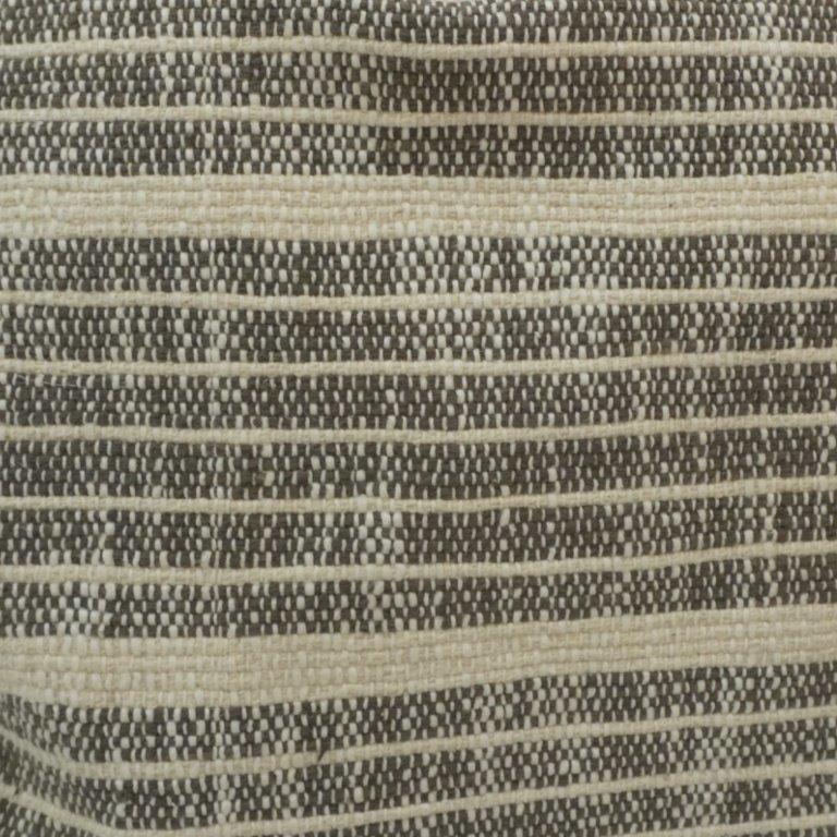 Handwoven Striped Cotton Cushion Cover – 45x45 cm | Rustic Neutral Decorative Pillow Cover - Bulk manufacturer & supplier from Panipat, India