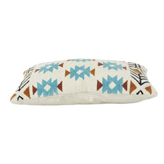 Bohemian Geometric Cotton Woven Cushion Cover 35x50 cm | Textured Woven Decorative Lumbar Pillow Cover
