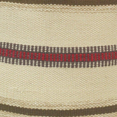 Handmade Striped Cotton Cushion Cover 45x45 cm | Woven Boho Throw Pillow Cover | Neutral Rustic Home Décor