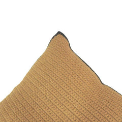 Handcrafted Crochet Cushion Cover – Mustard Beige Textured Cotton Pillow Cover | 45x45 cm