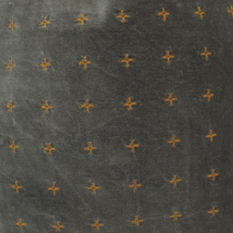 Hand Embroidered Cotton Cushion Cover with Tassels – Grey & Mustard Geometric Pattern | 45x45 cm Decorative Throw Pillow Cover - Bulk manufacturer & supplier from Panipat, India