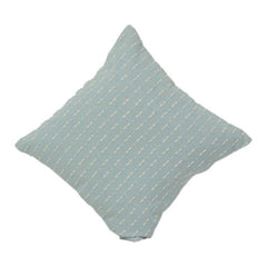 Minimalistischer Kissenbezug aus blauer Baumwolle mit Stickerei | Strukturiertes Streifenmuster | Moderner Dekokissenbezug (45x45 cm)