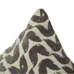Jacquard Woven Cotton Cushion Cover – Abstract Wave Pattern | Textured Neutral Throw Pillow | Modern Boho Home Décor (18x18 Inch)