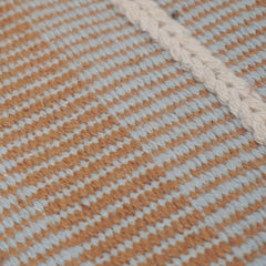 Handmade Woven Cotton Cushion Cover 45x45 cm | Beige & Ivory Striped Textured Throw Pillow Cover | Boho Farmhouse Decorative Cushion Cover | Hidden Zip