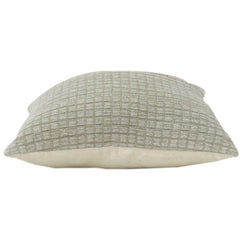 Textured Grid Cotton Cushion Cover 45x45 cm | Minimalist Woven Design | Neutral Decorative Pillow Cover