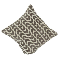 Jacquard Woven Cotton Cushion Cover – Abstract Wave Pattern | Textured Neutral Throw Pillow | Modern Boho Home Décor (18x18 Inch)