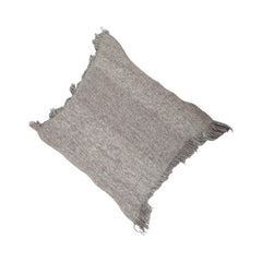 Handmade Textured Fringe Cushion Cover – Rustic Woven Cotton Pillow Cover 45x45 cm | Modern Boho Home Décor