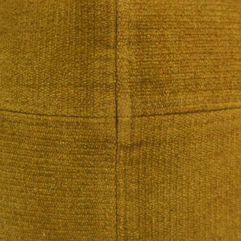 Mustard Velvet Cushion Cover | Soft Textured Decorative Pillow Cover | 45x45 cm - Bulk manufacturer & supplier from Panipat, India