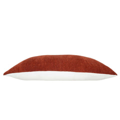 Rust brown solid textured handmade cushion cover 40x60 cm