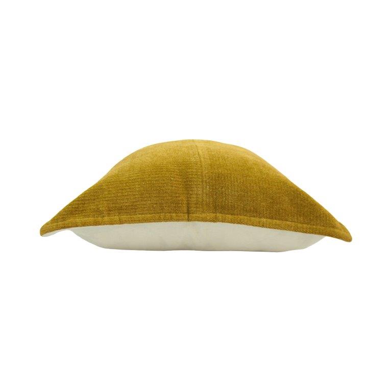 Mustard Velvet Cushion Cover | Soft Textured Decorative Pillow Cover | 45x45 cm - Bulk manufacturer & supplier from Panipat, India