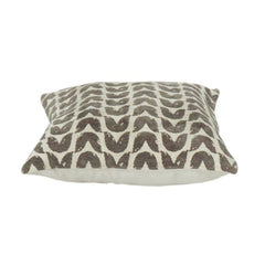 Jacquard Woven Cotton Cushion Cover – Abstract Wave Pattern | Textured Neutral Throw Pillow | Modern Boho Home Décor (18x18 Inch)