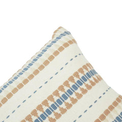 Handmade Striped Cotton Cushion Cover 45x45 cm | Woven Boho Throw Pillow Cover with Hidden Zipper